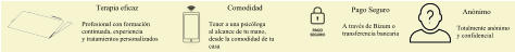 Profesional con formación continuada, experiencia y tratamientos personalizados Terapia eficaz Tener a una psicóloga al alcance de tu mano, desde la comodidad de tu casa Comodidad A través de Bizum o transferencia bancaria Pago Seguro Totalmente anónimo y confidencial Anónimo